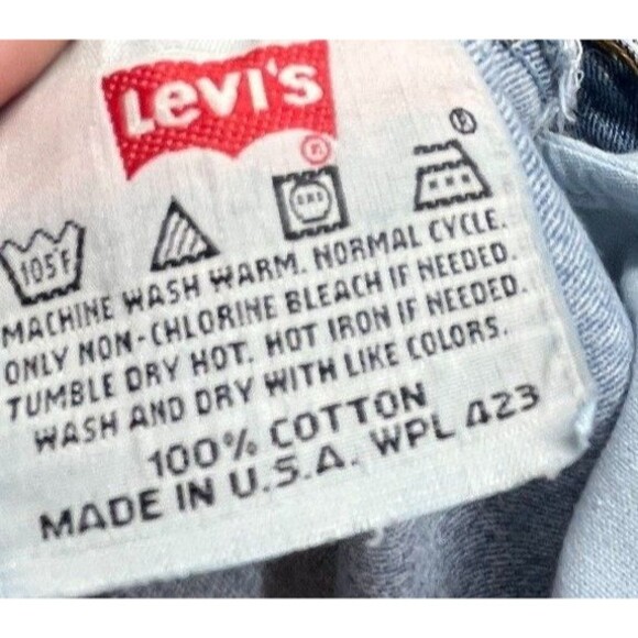 Levi's 501 Jeans Men's Size 40x30 Button Fly Blue 100% Cotton - Picture 6 of 6